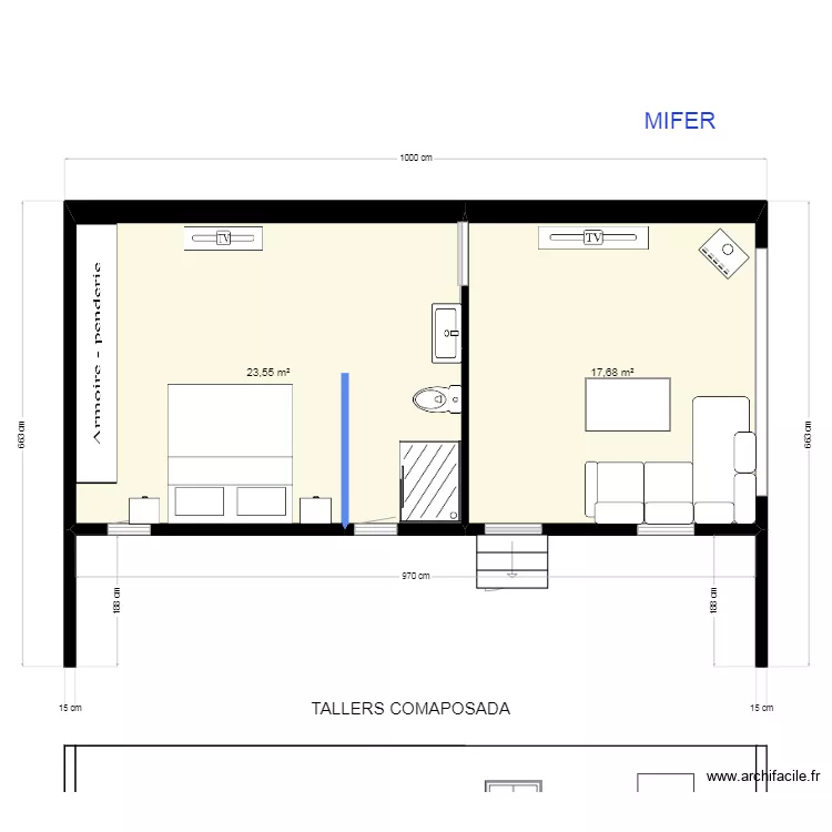 TALLERS COMAPOSADA. Floor plan with 