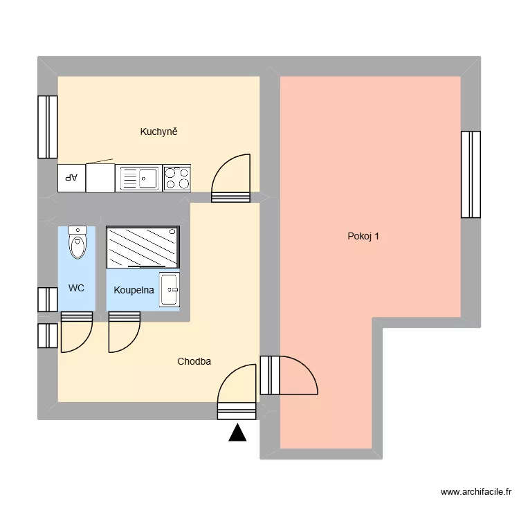 Jana Švermy 45, byt 2. Floor plan with Jana Švermy 45, byt 2. Floor plan with