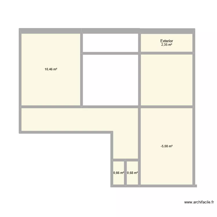 planta de casa. Floor plan with 5  and 24 m²