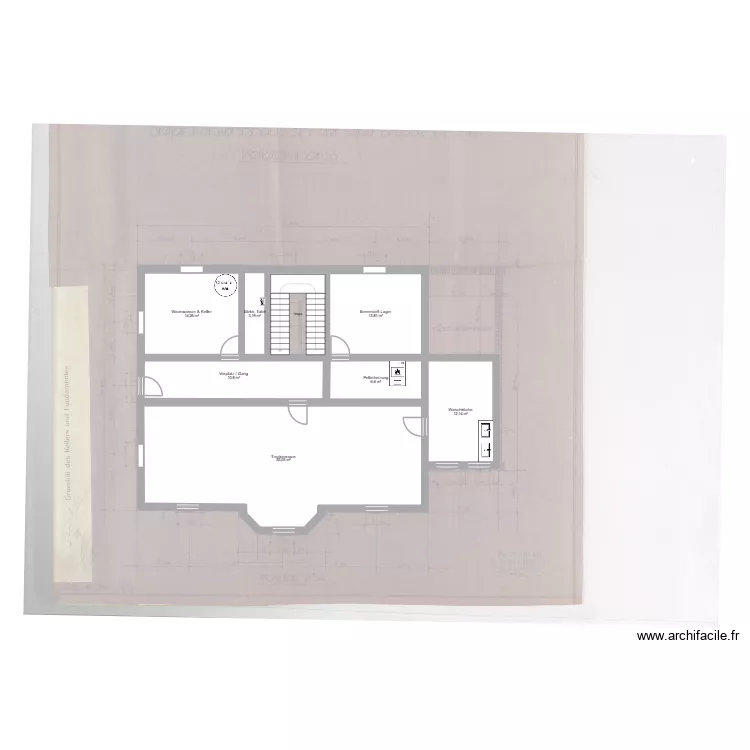 Keller Alpenstrasse 58. Floor plan with 7  and 114 m²