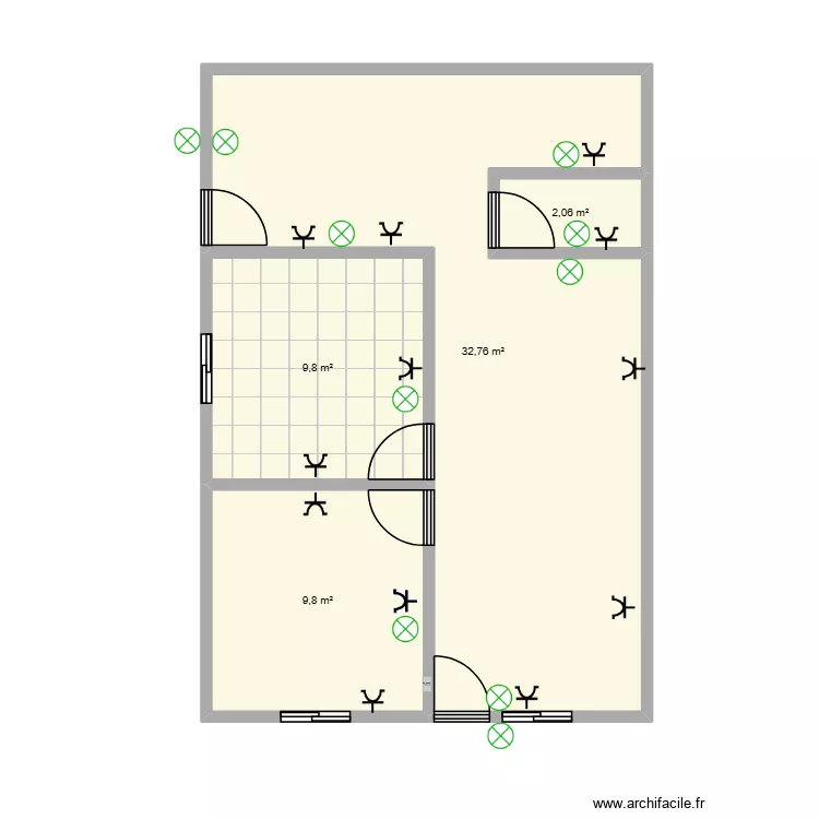 plano.02. Floor plan with 4  and 54 m²