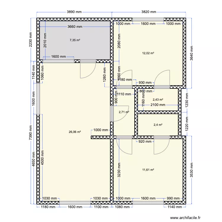 farm-house-main. Floor plan with 7 Rooms and 65 m² farm-house-main. Floor plan with 7 Rooms and 65 m²