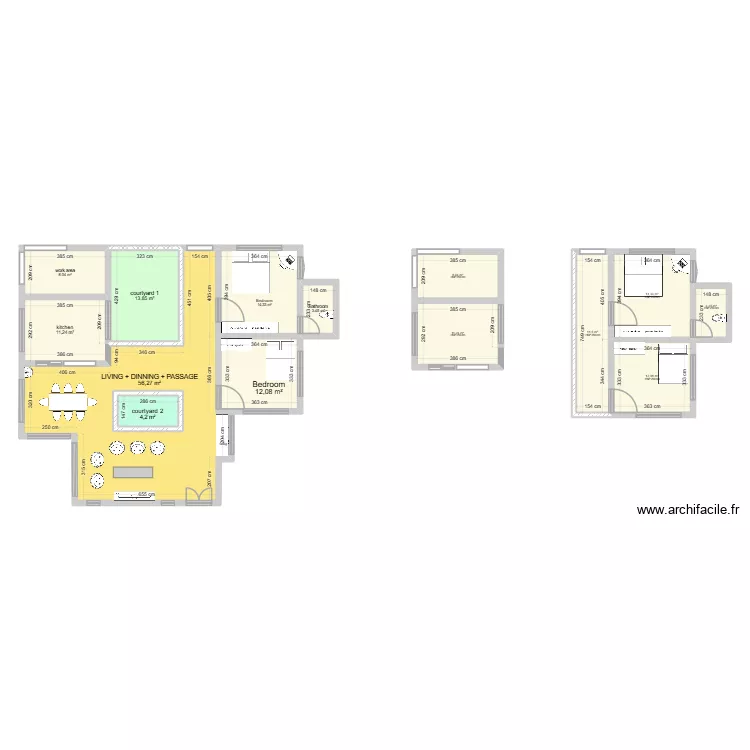 tred with 2nd floor 2. Floor plan with 14  and 190 m²