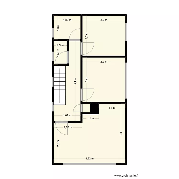 NOR - Alt Ed 1st Floor. Floor plan with 8  and 46 m²