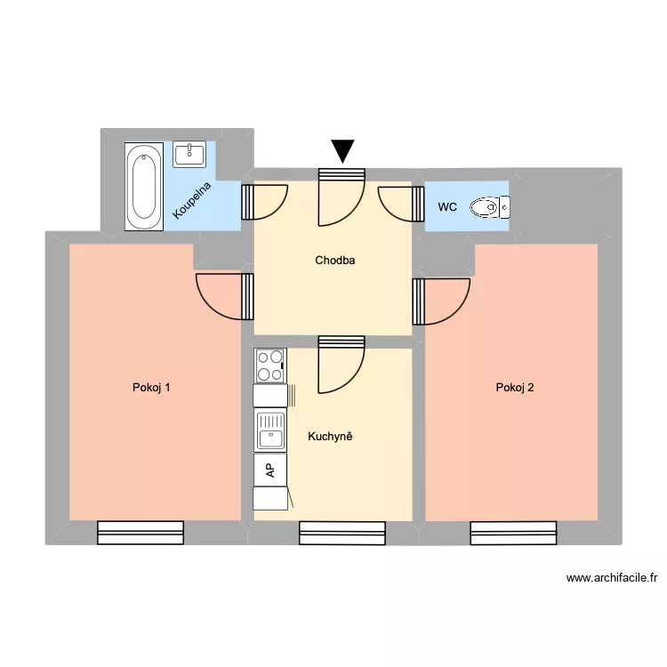 Jana Wericha 445, byt 13. Floor plan with 14 Rooms and 173 m² Jana Wericha 445, byt 13. Floor plan with 14 Rooms and 173 m²