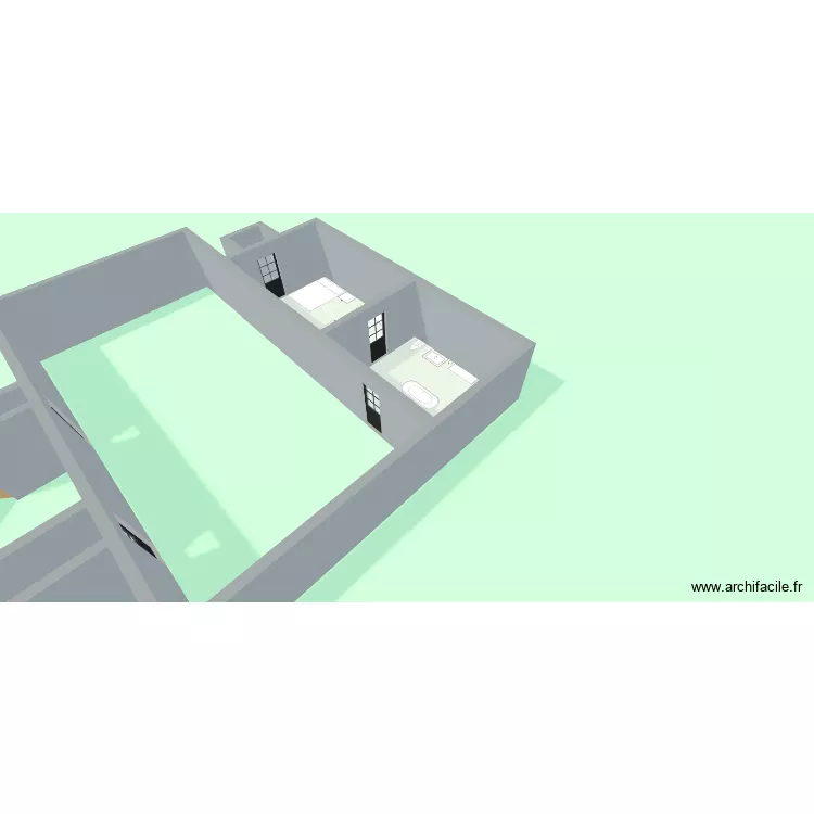 sous sol. Floor plan with 7  and 93 m²