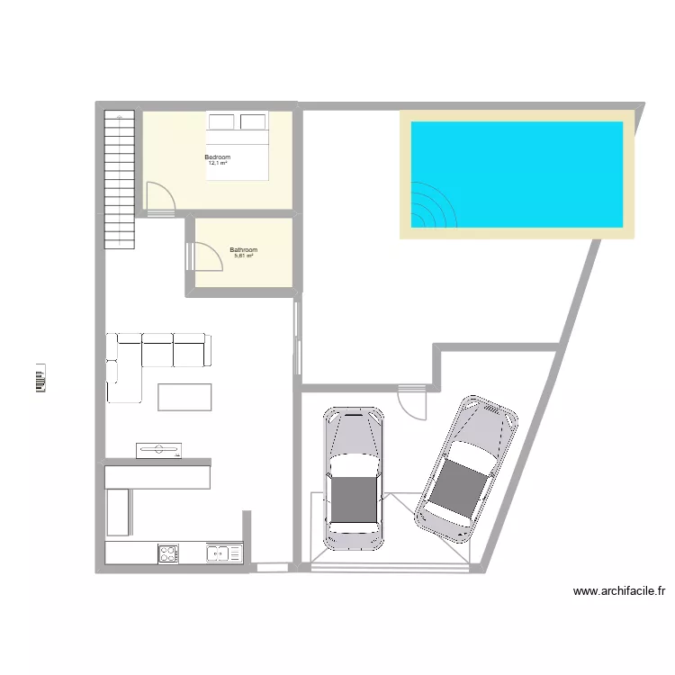 Proyecto 185 V01. Floor plan with 2  and 18 m²