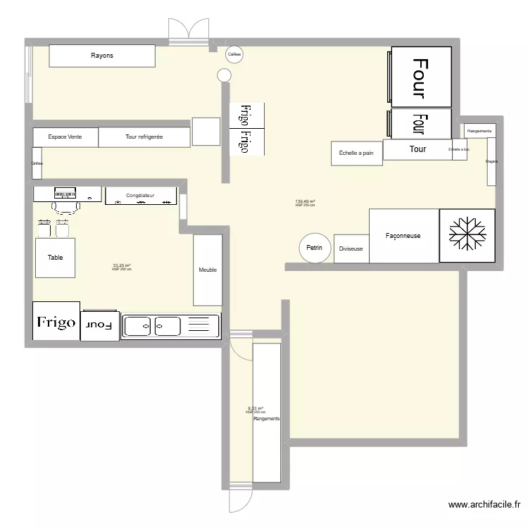 Dorian Labo. Floor plan with 