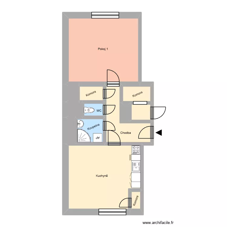 U Stromovky 418, byt 1. Floor plan with U Stromovky 418, byt 1. Floor plan with
