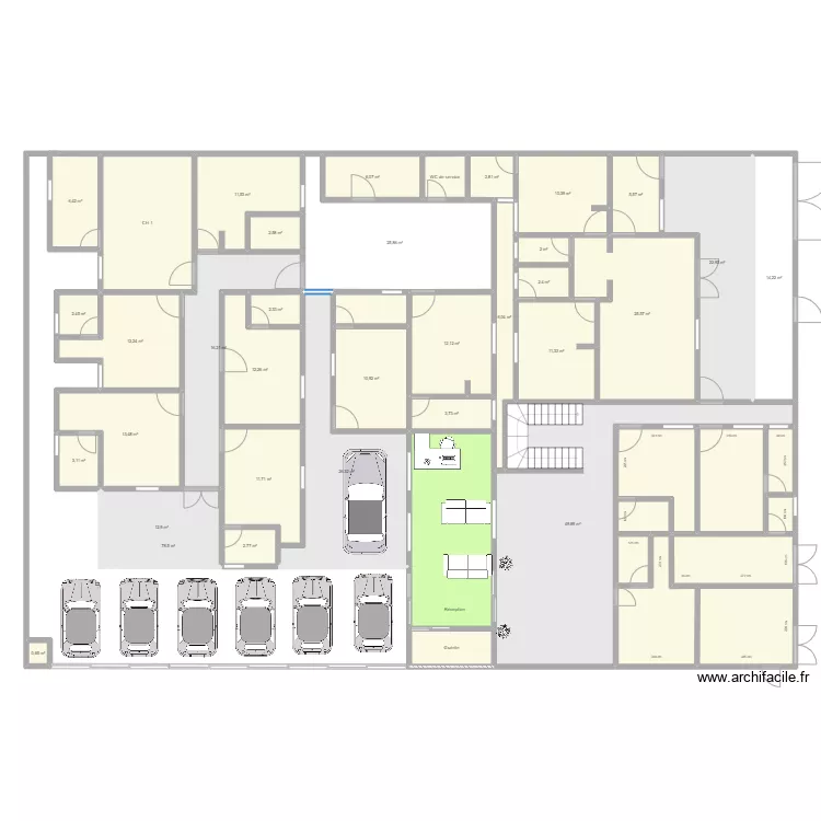5-Plan Hotel RDC Avec Restau & Pressing. Floor plan with 5-Plan Hotel RDC Avec Restau & Pressing. Floor plan with