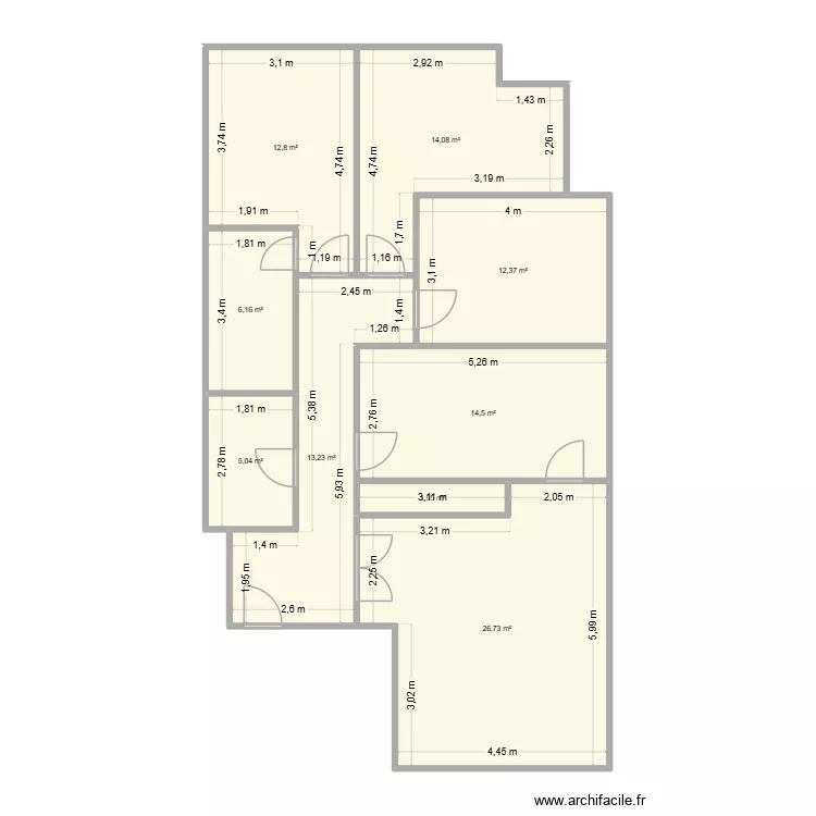 bragaad. Floor plan with 9  and 107 m²