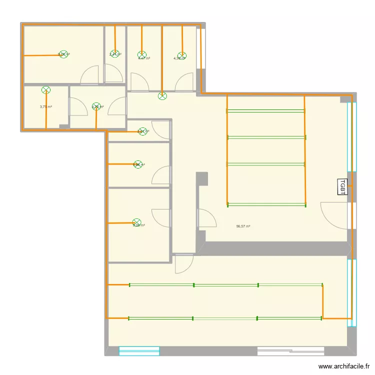 waos. Floor plan with waos. Floor plan with