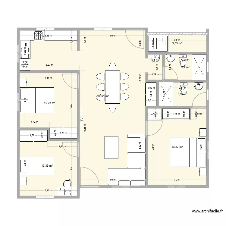 Villa del Poeta - Tolotá. Floor plan with 7 and 83 m² Villa del Poeta - Tolotá. Floor plan with 7 and 83 m²