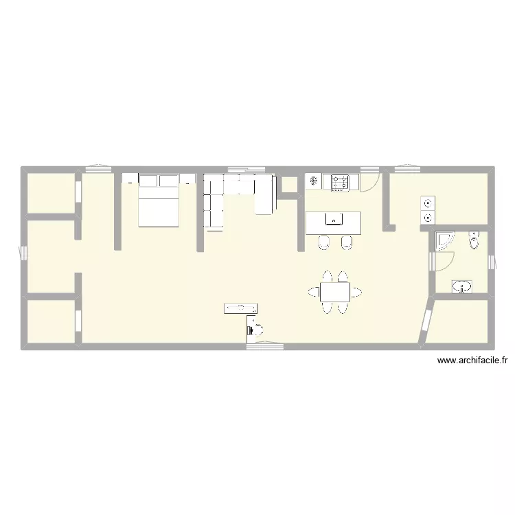 Garage Apartment V3. Floor plan with 