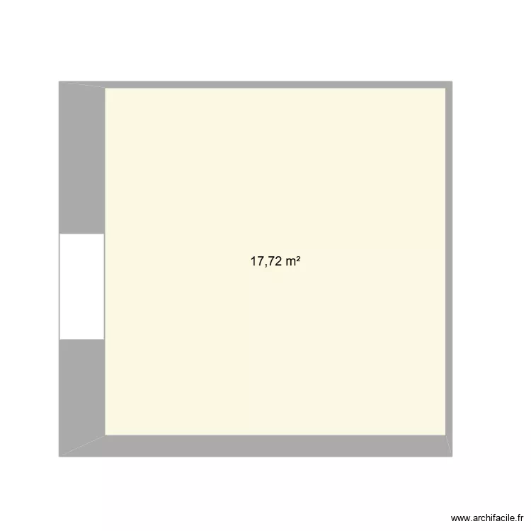 SanPeterTVRom. Floor plan with 1  and 18 m²