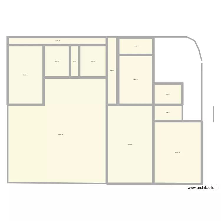 ALVARO. Floor plan with 13  and 406 m²