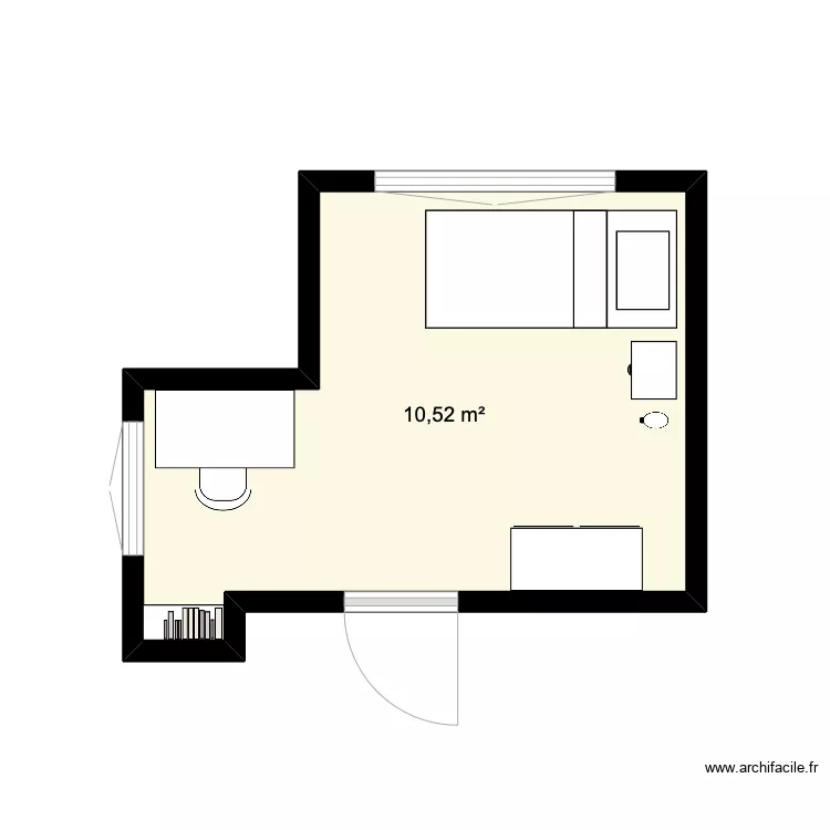Plan de mon chambre. Floor plan with 