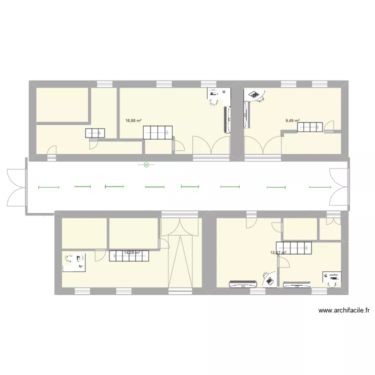 Projcto de MD DBN Los tallers. Floor plan with 