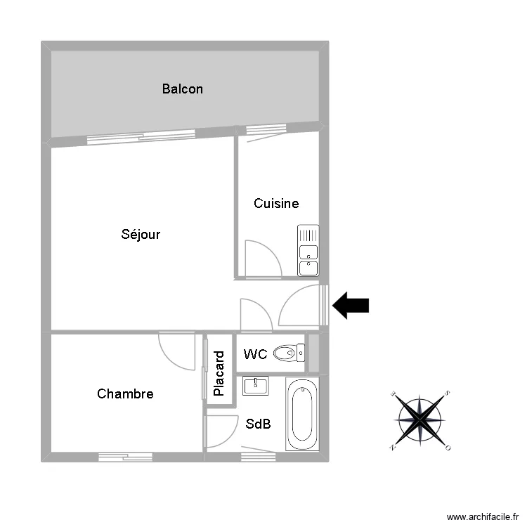 51679 LEYRAT. Floor plan with 8  and 50 m²