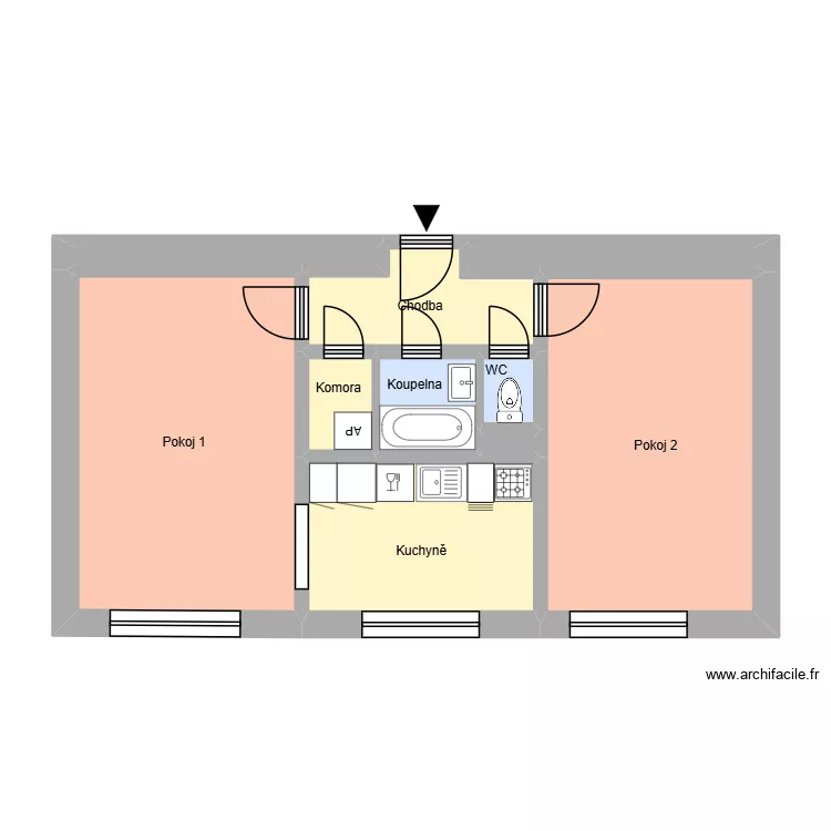 Jilemnického náměstí 906, byt 14. Floor plan with 14 and 174 m² Jilemnického náměstí 906, byt 14. Floor plan with 14 and 174 m²