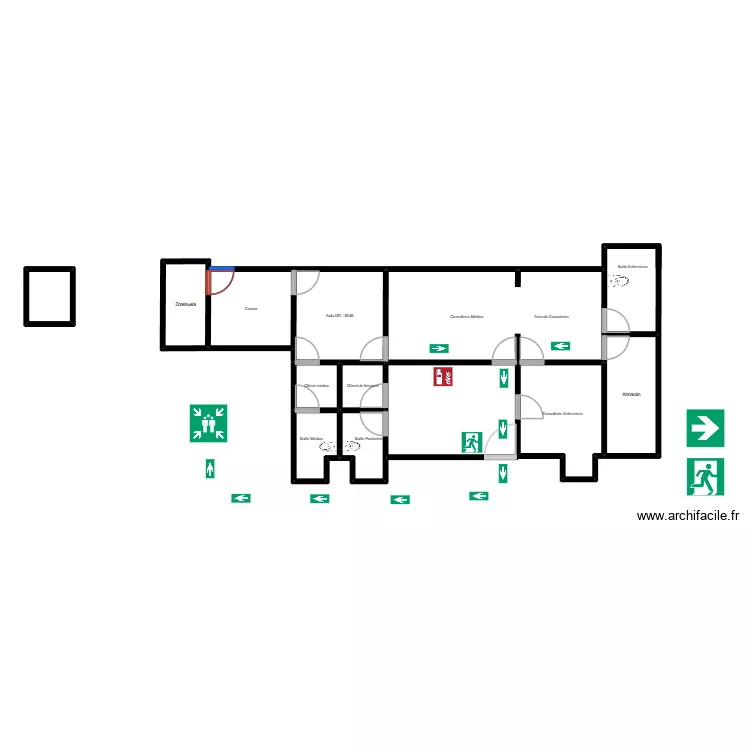 UMU. Floor plan with 12  and 98 m²