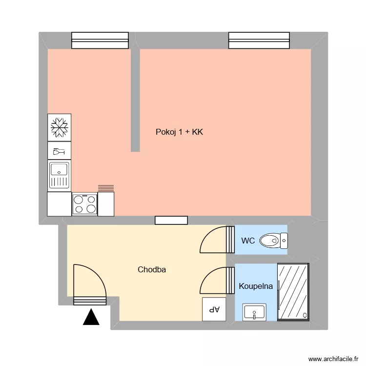 Opavsk&aacute; 802, byt 3. Floor plan with 10  and 161 m²
