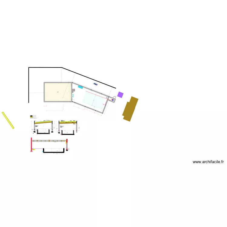 piscine 2025 v60. Floor plan with piscine 2025 v60. Floor plan with