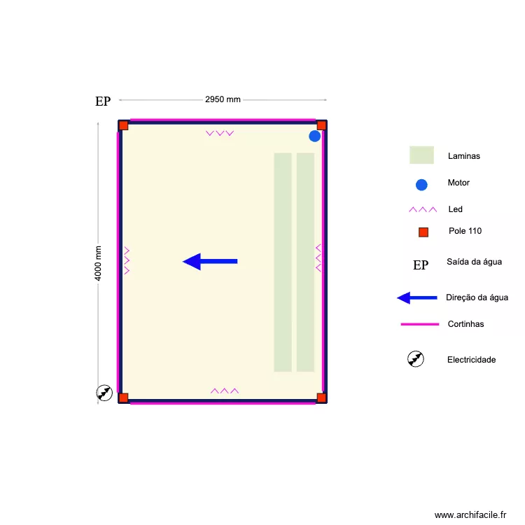 Sousa Filipa. Floor plan with 1 Room and 11 m²