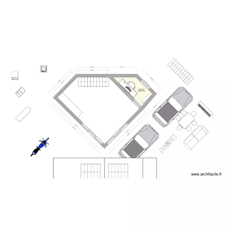 Casa Gaula_EBB_Res-do Chao. Floor plan with 1 room and 4 m²