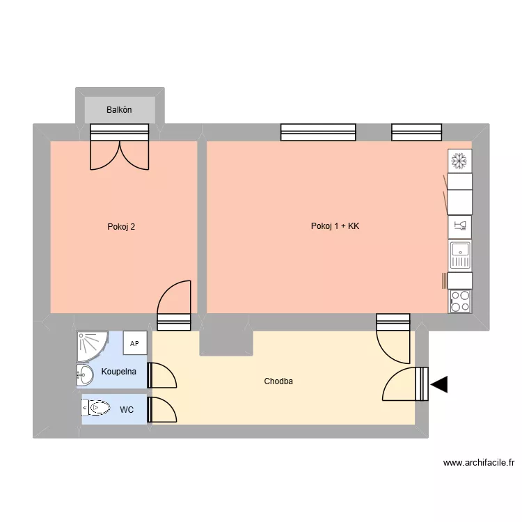 Jana Wericha 400, byt 6. Floor plan with 12  and 184 m²