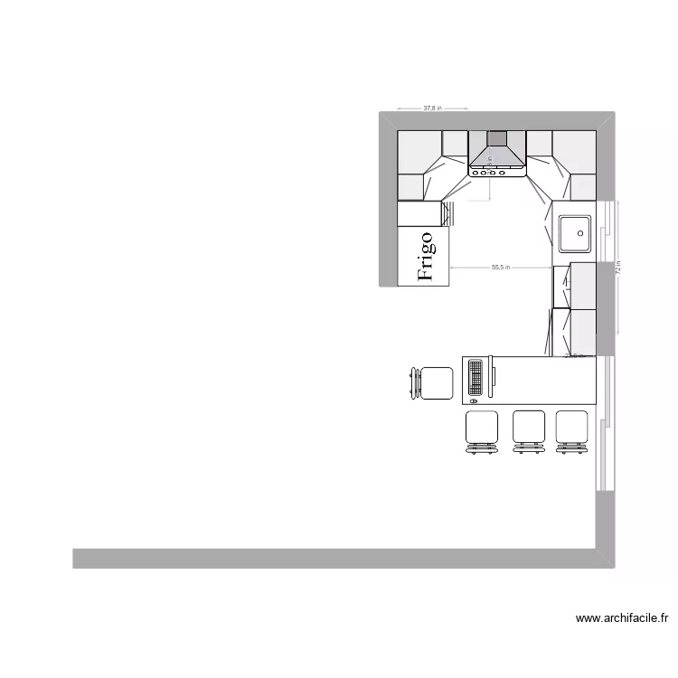 cuisine. Floor plan with cuisine. Floor plan with