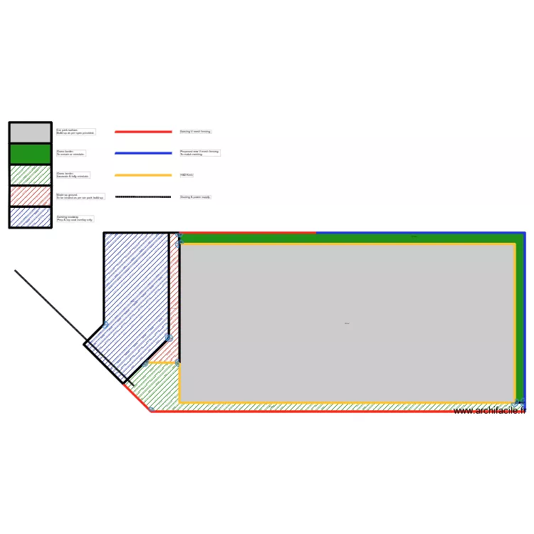 STK - Proposed Car Park - Legend. Floor plan with 10  and 893 m²