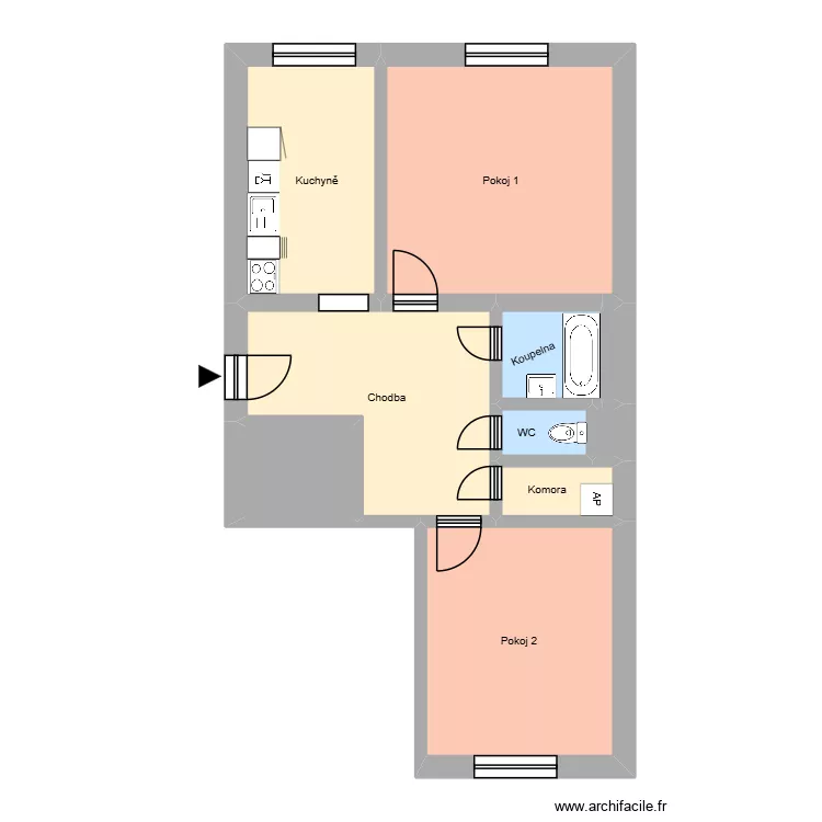 Jana Wericha 446, byt 12. Floor plan with 14  and 185 m²