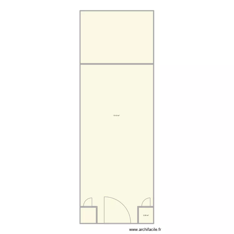 salao. Floor plan with 2  and 137 m²