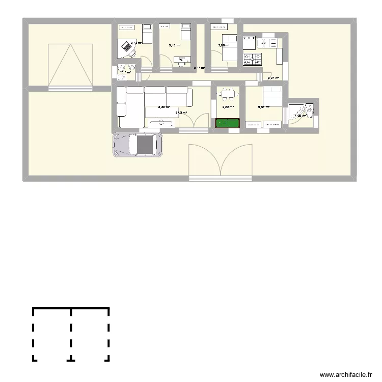Dadouse. Floor plan with Dadouse. Floor plan with