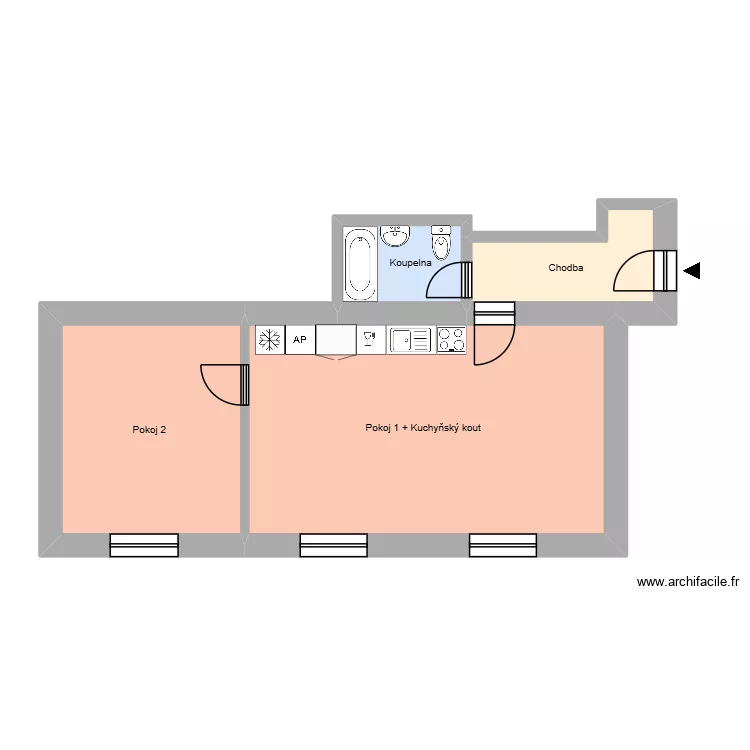 Dvoř&aacute;kova 84, byt 20. Floor plan with 8  and 175 m²