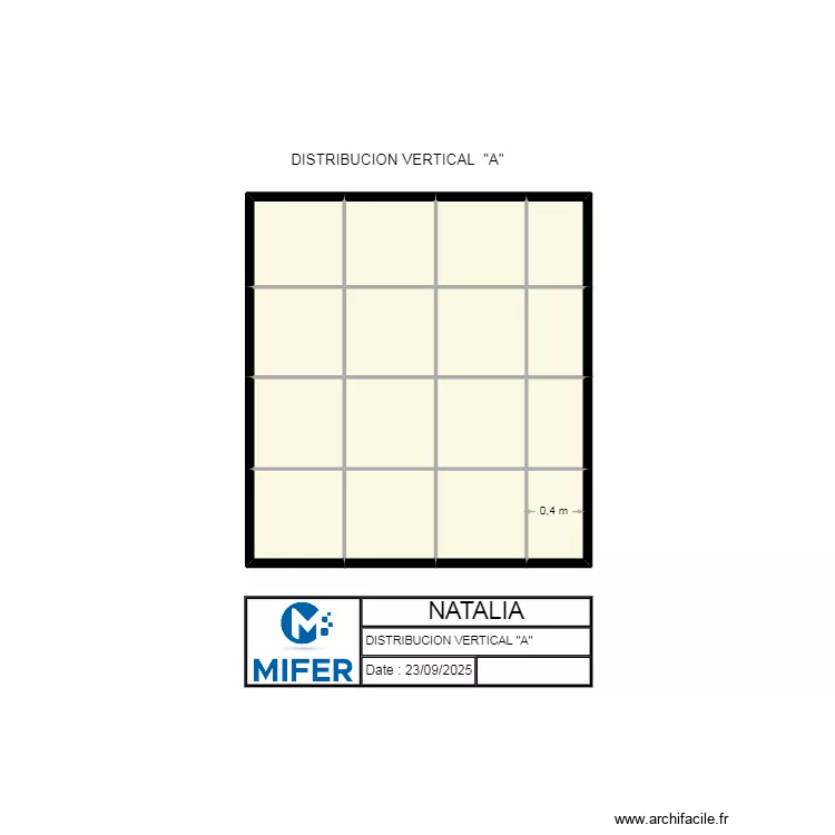 NATALIA---- DISTRIBUCION VERTICAL "A". Floor plan with 