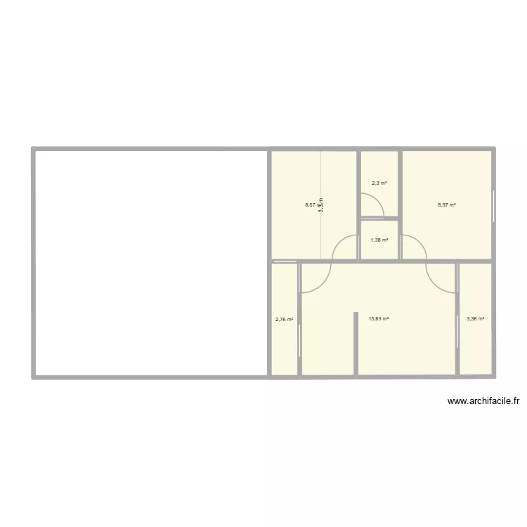 MTR. Floor plan with 7 and 43 m² MTR. Floor plan with 7 and 43 m²
