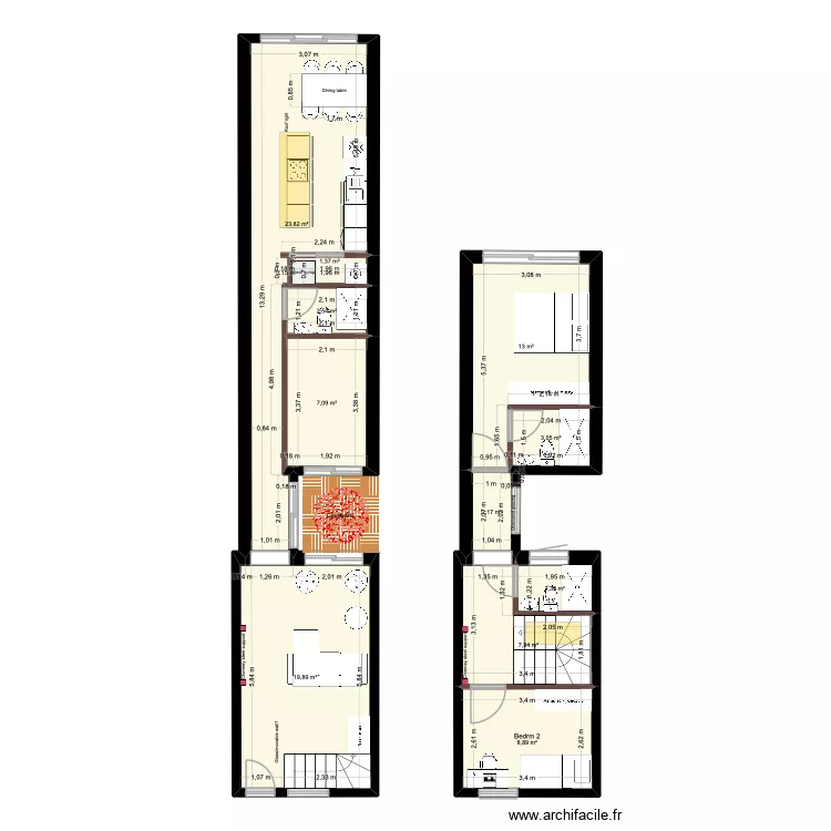 3 Ring Terrace A.6_JP_courtyard_Kirstin. Floor plan with 11  and 92 m²