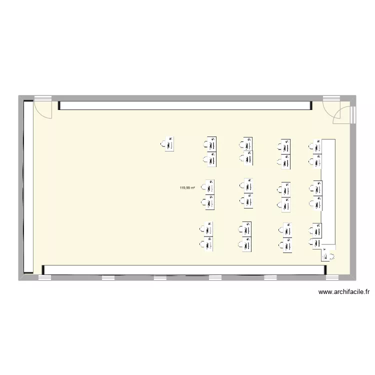 plans de classe. Floor plan with plans de classe. Floor plan with