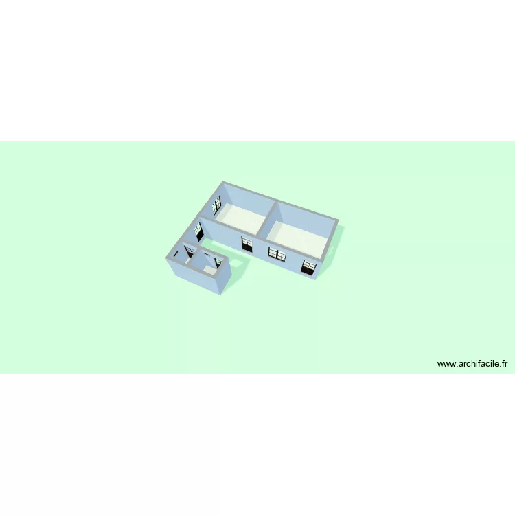 البيت الجديد. Floor plan with 4 rooms and 46 m²