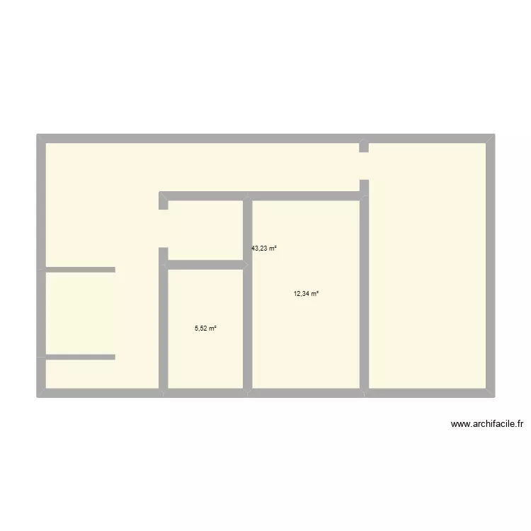 Ala medica. Floor plan with 3 and 61 m² Ala medica. Floor plan with 3 and 61 m²