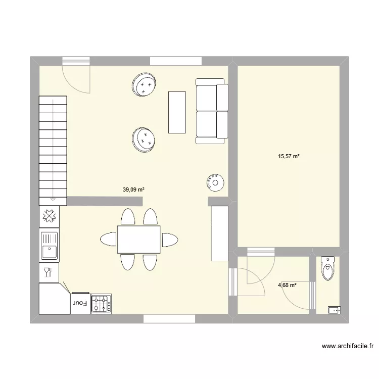 potentiel maison. Floor plan with 