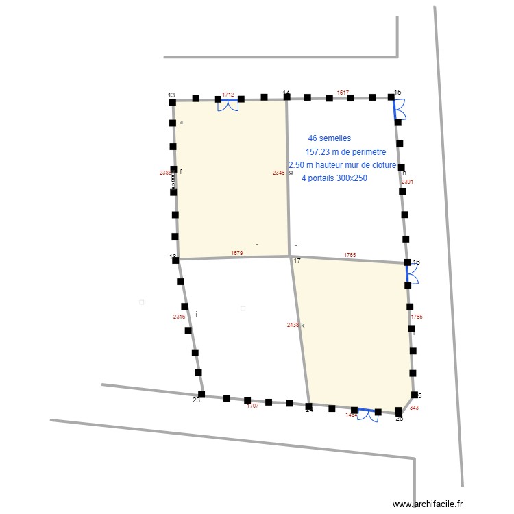 gildas parcelle semellesbis. Floor plan with 0 room and 0 m2