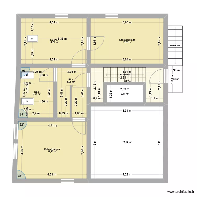 Ferienwohnung. Floor plan with 9  and 102 m²