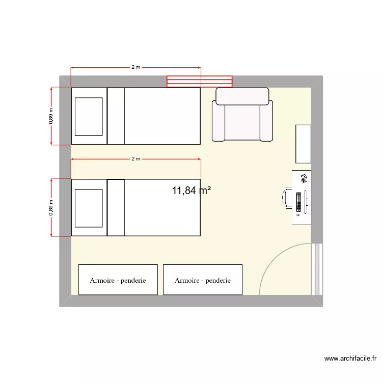 casa. Floor plan with 1  and 12 m²