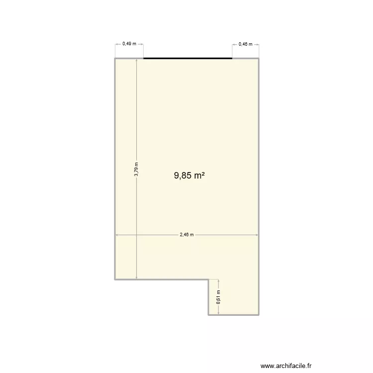 Erea. Floor plan with 1  and 10 m²