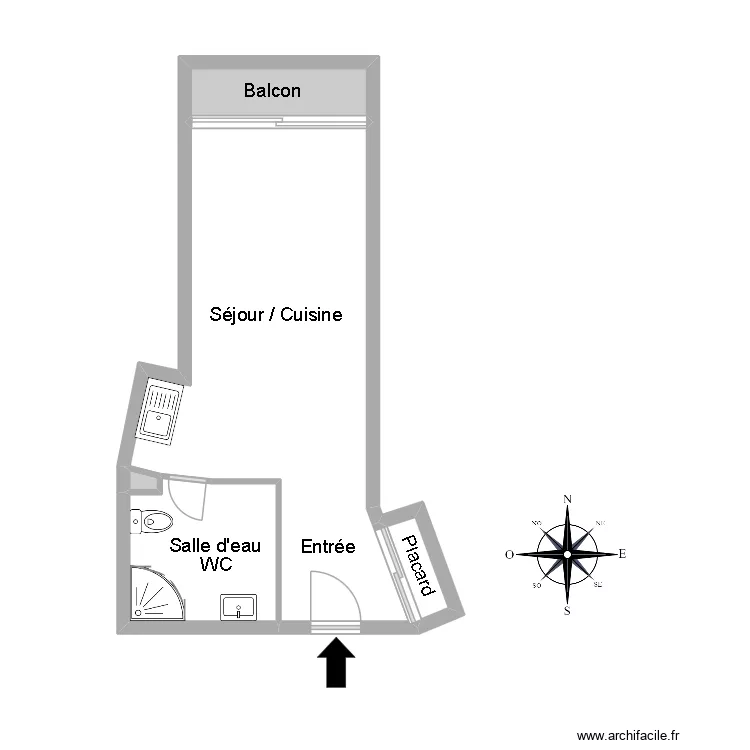 51191 ALLOUCHE. Floor plan with 5  and 29 m²