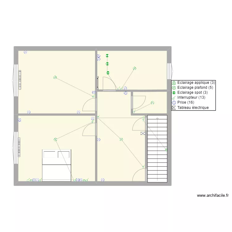 Etage . Floor plan with 