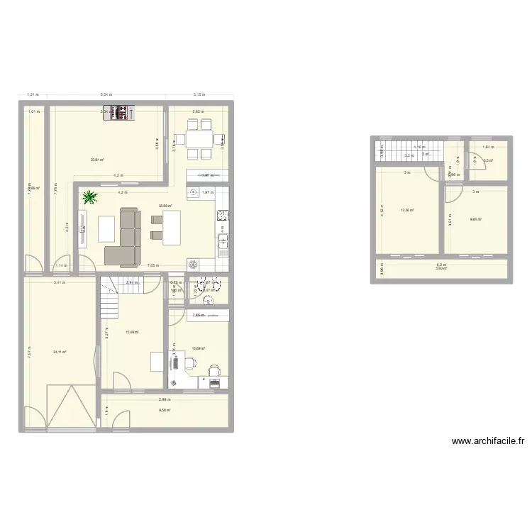 Plancito 2. Floor plan with 14 Rooms and 170 m² Plancito 2. Floor plan with 14 Rooms and 170 m²